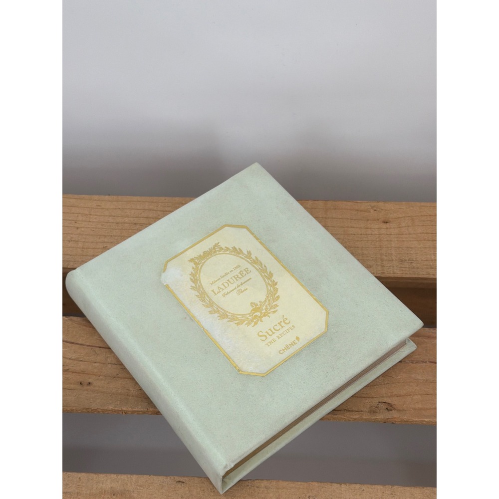 Laduree Sucre The Recipes Cookbook Philippe Andrieu Mint Velvet Gold Gilt Edges